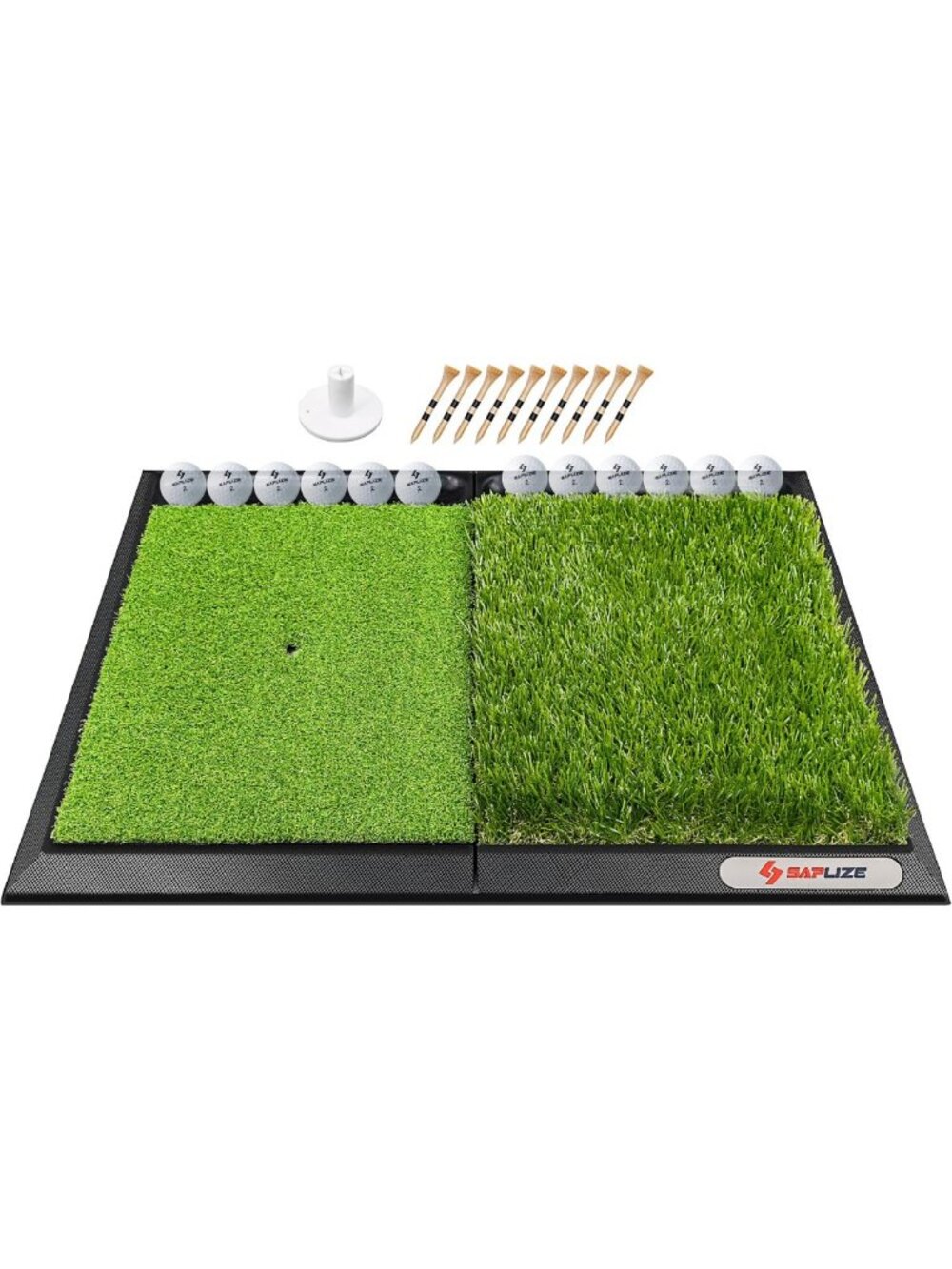 Heavy-Duty Foldable Golf Hitting Mat with 10mm EVA Backing for Indoor/Outdoor